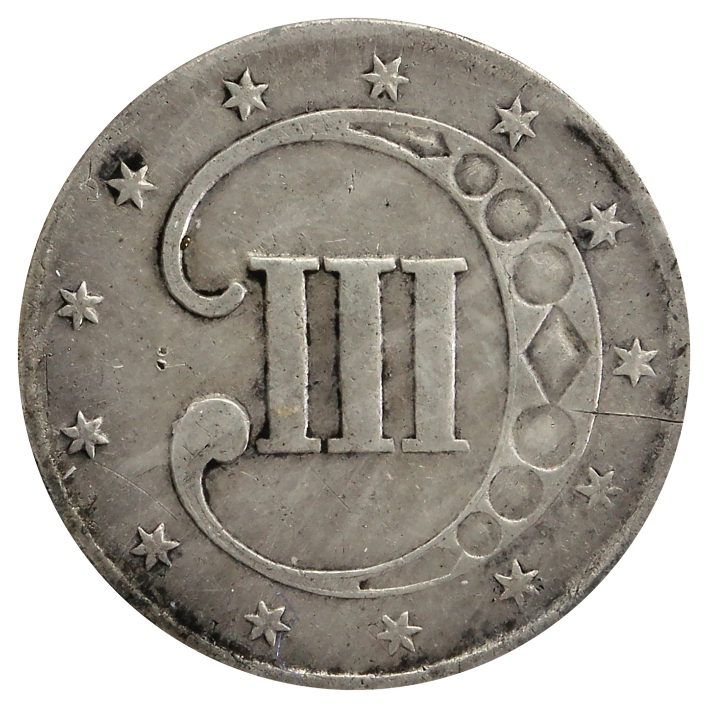 1851 USA 3 Cents About Good (AG3)