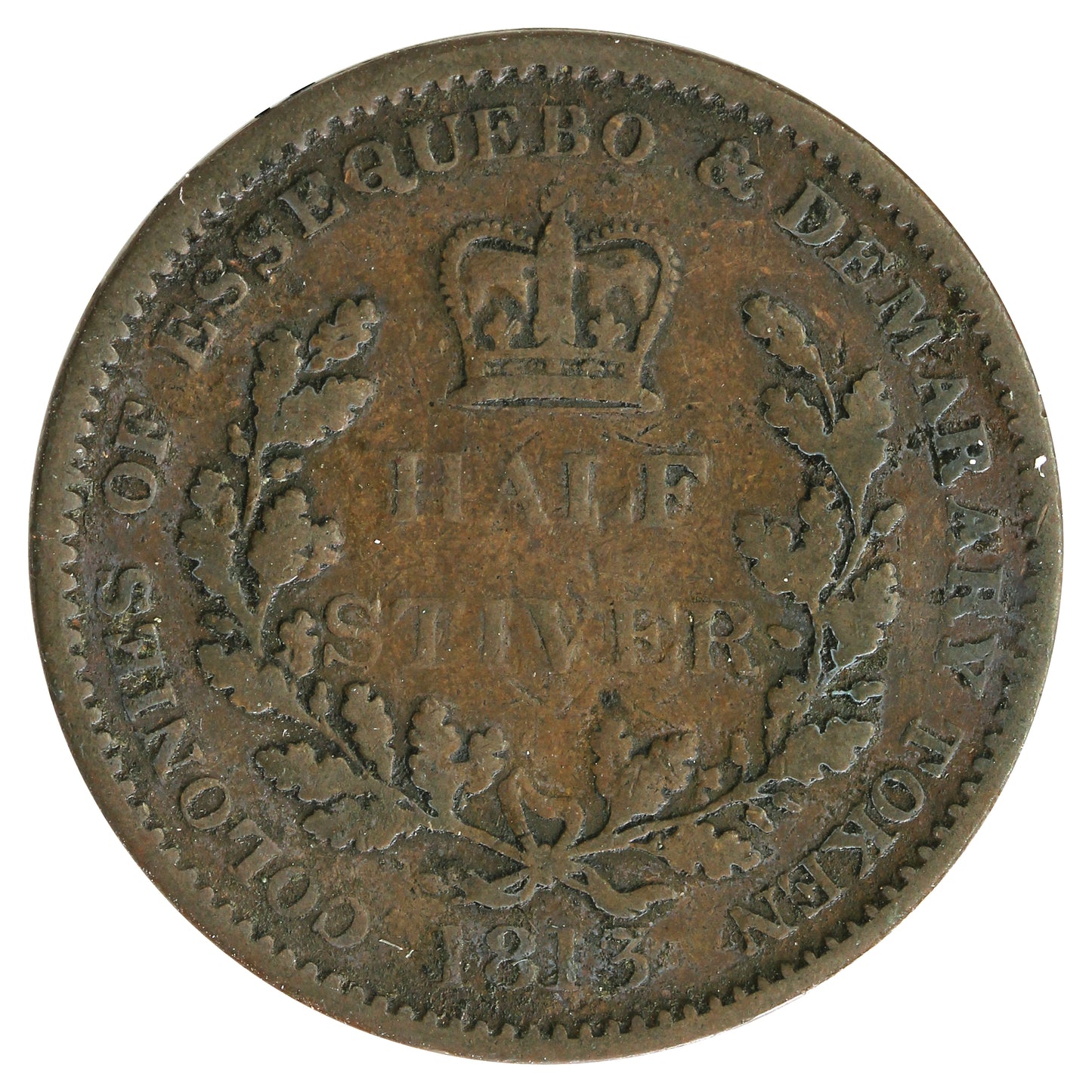 Essequebo & Demarary 1813 1/2 Stiver