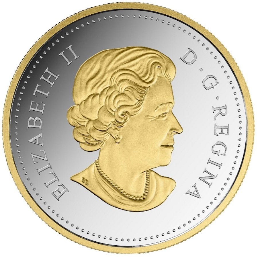 2016 Canada Gold Plated Proof Silver Dollar in Square Capsule (No Tax)