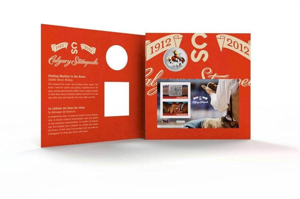 2012 Canada 25-cent 100 Years of the Calgary Stampede Coin & Stamp Set