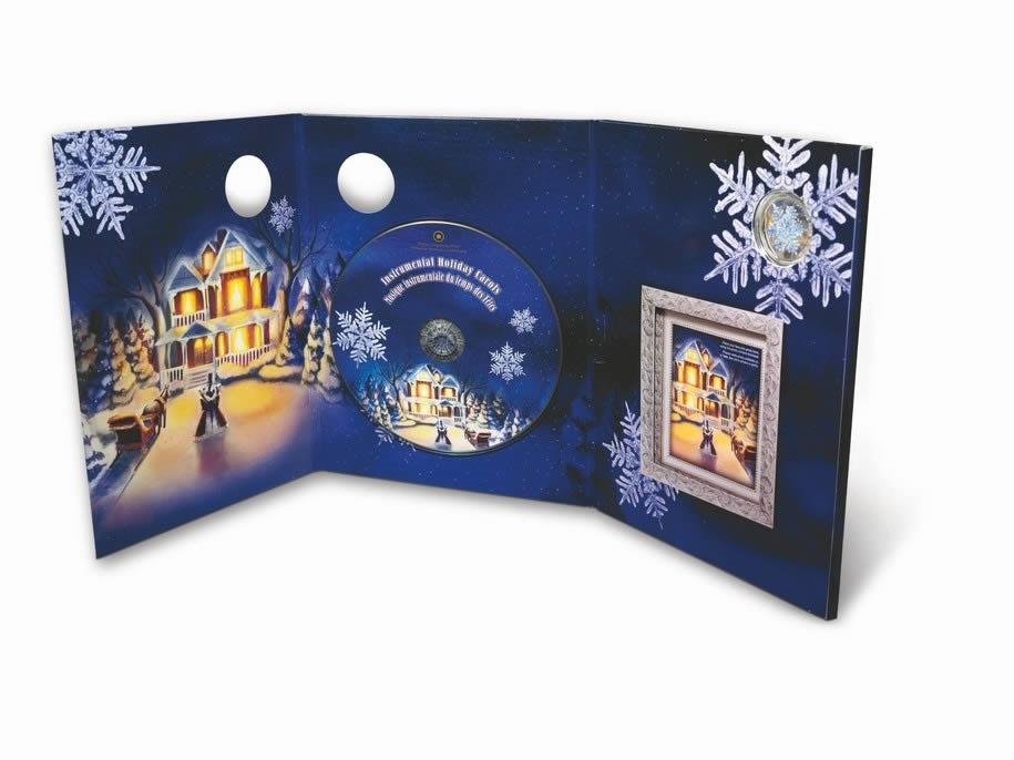 2006 Canada Holiday Carols CD & Snowflake Sterling Silver Proof $1
