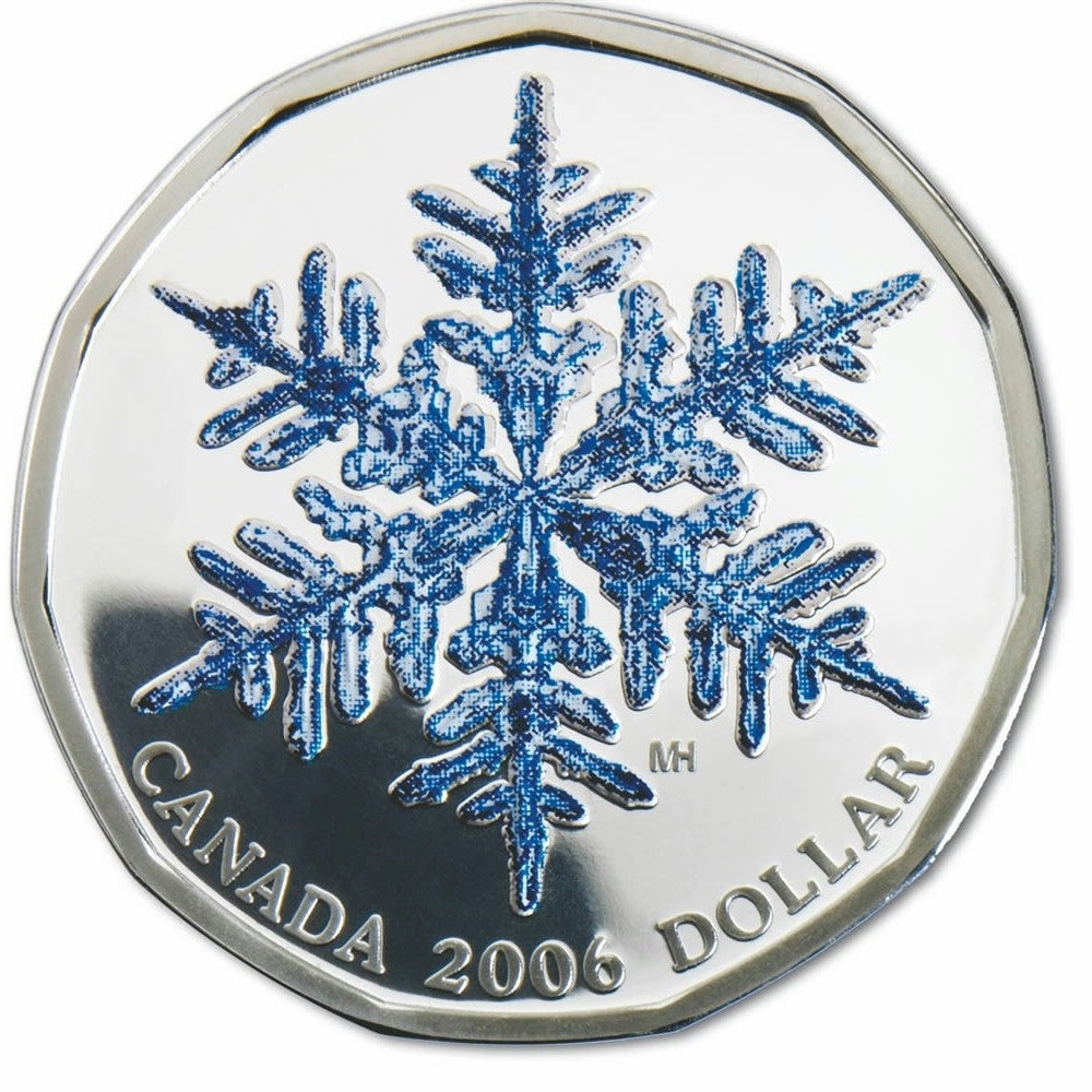 2006 Canada Holiday Carols CD & Snowflake Sterling Silver Proof $1