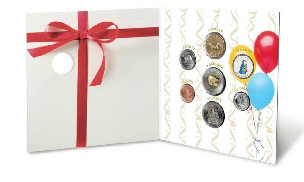 2008 Canada Birthday 25-cent Gift Set - Party Hat