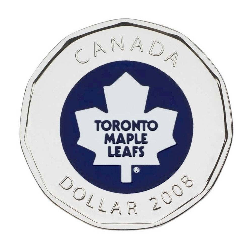 2008 Canada Toronto Maple Leafs NHL Coin set with Colourized Dollar.