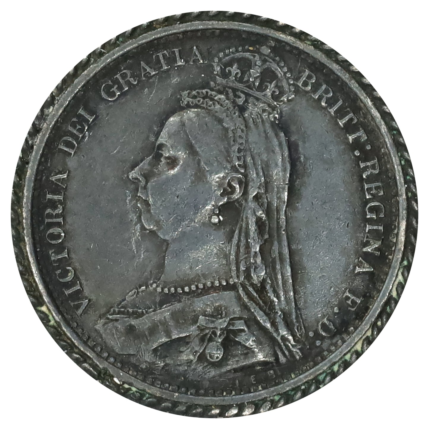 Love Token on Great Britain 1888 Sixpence: Initials AK