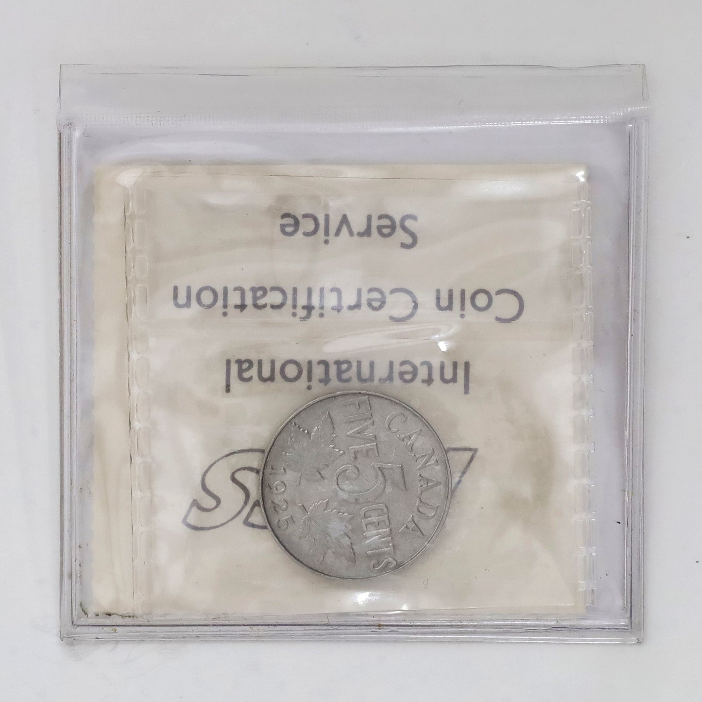 1925 Canada 5-cents ICCS Certified VF30 (Scratched)
