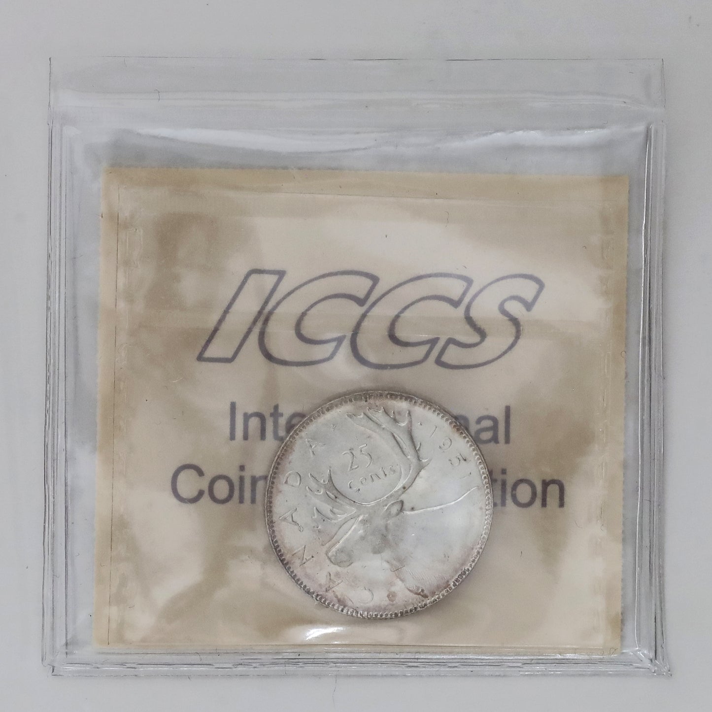 1951 Canada 25-cents ICCS Certified MS64 High Relief (Toned)