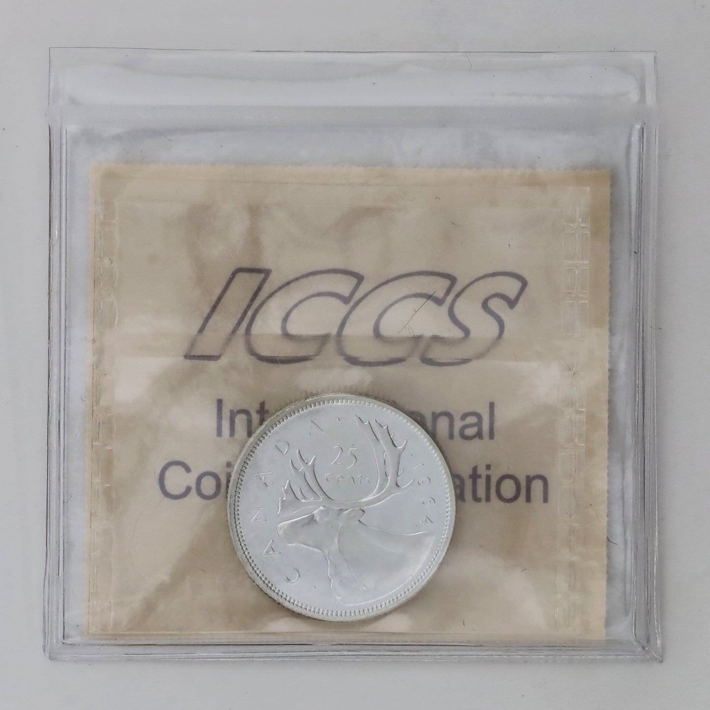 1964 Canada 25-cents ICCS Certified MS65 (Toned)