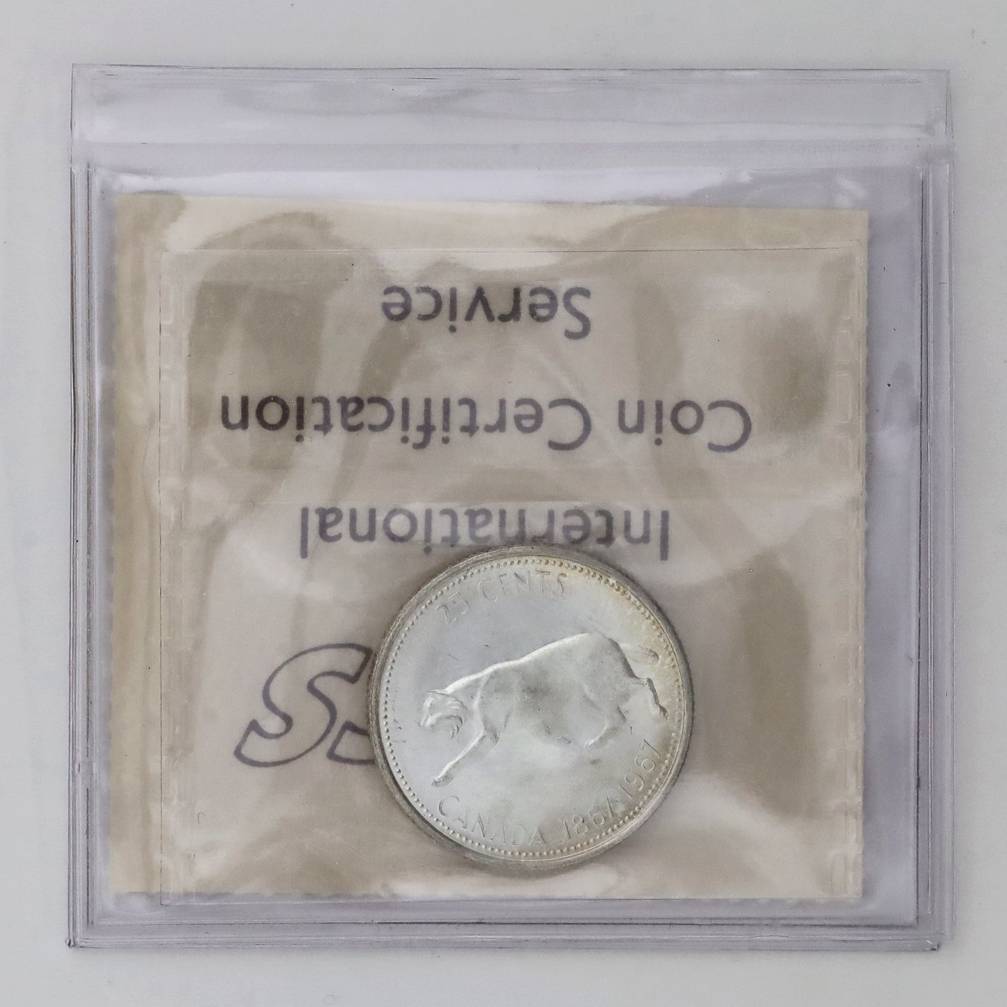 1967 Canada 25-cents ICCS Certified MS66 (Toned)