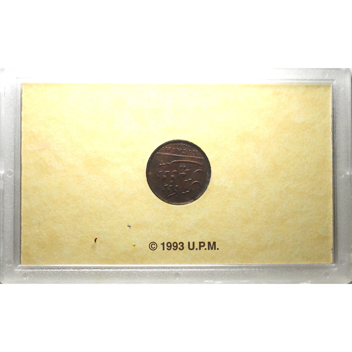 East India Company 1808 10 Cash Shipwrecked Coin in Display (Impaired)