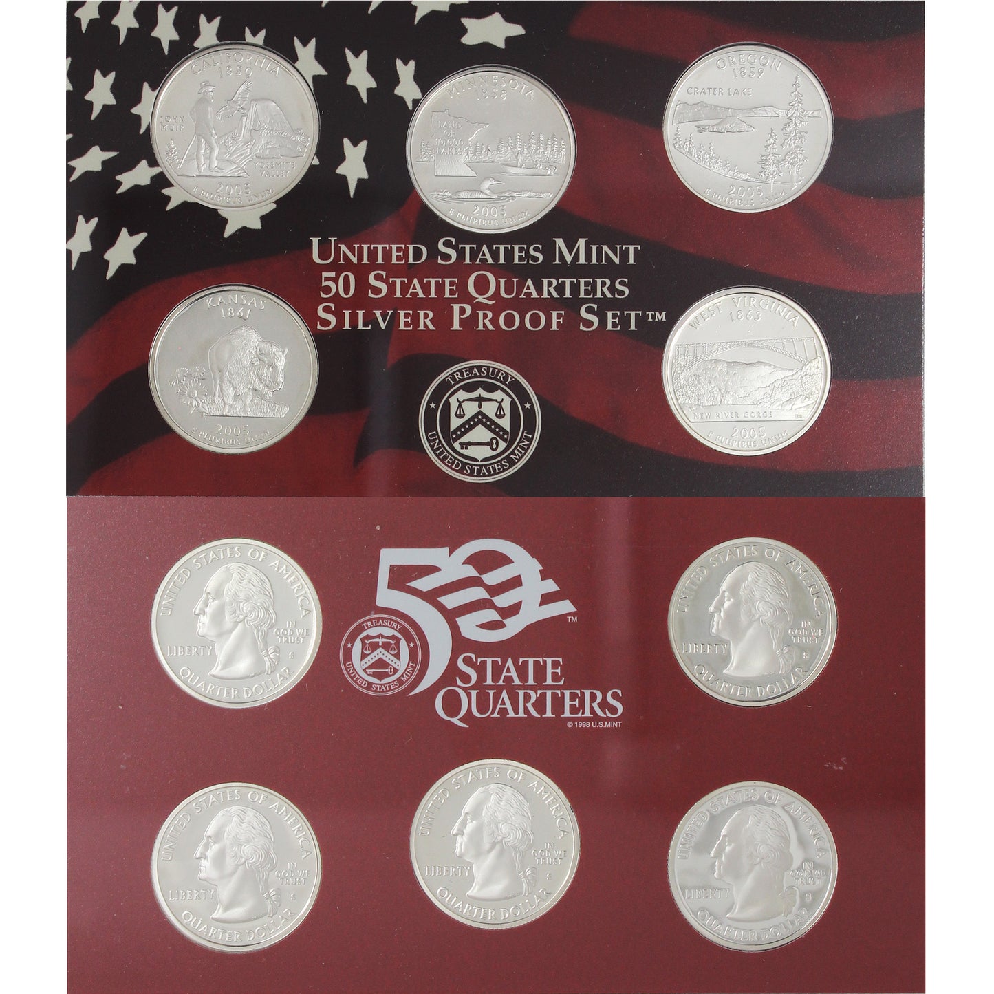 2005 S USA Silver Proof Set (Toned)