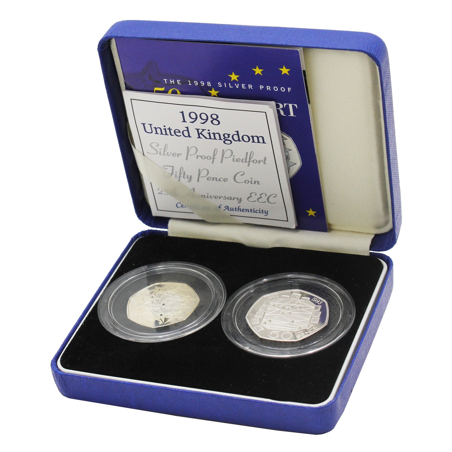 Pair of Great Britain 1992 & 1998 50p Sterling Piedfort Coins (Issues)
