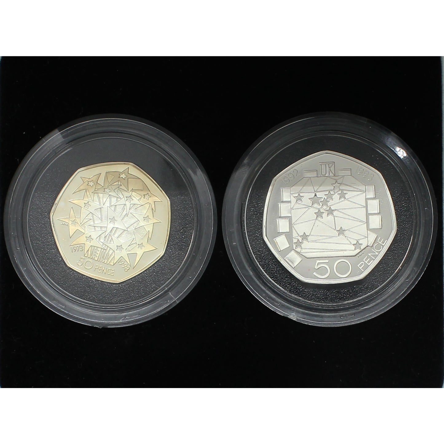 Pair of Great Britain 1992 & 1998 50p Sterling Piedfort Coins (Issues)