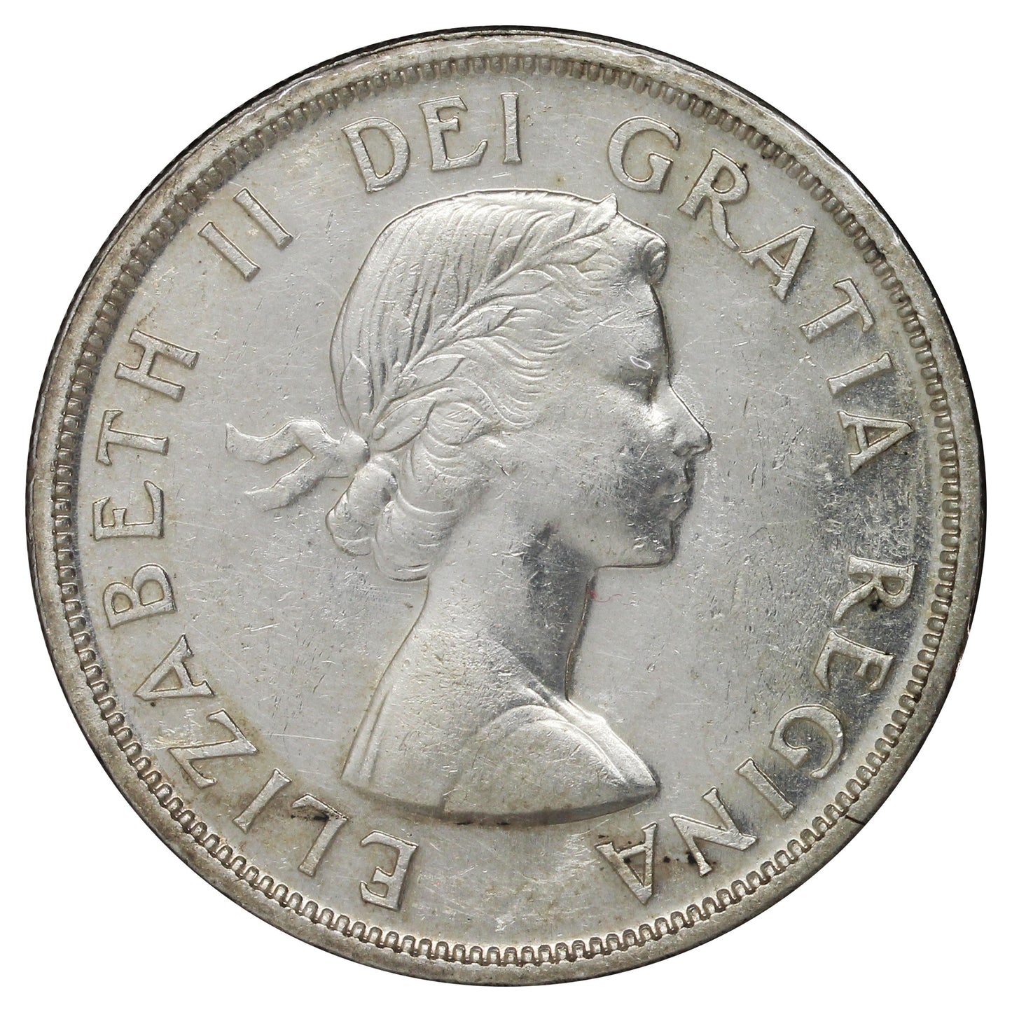 1955 Canada Dollar EF-AU (EF45) Scratched, cleaned, or impaired