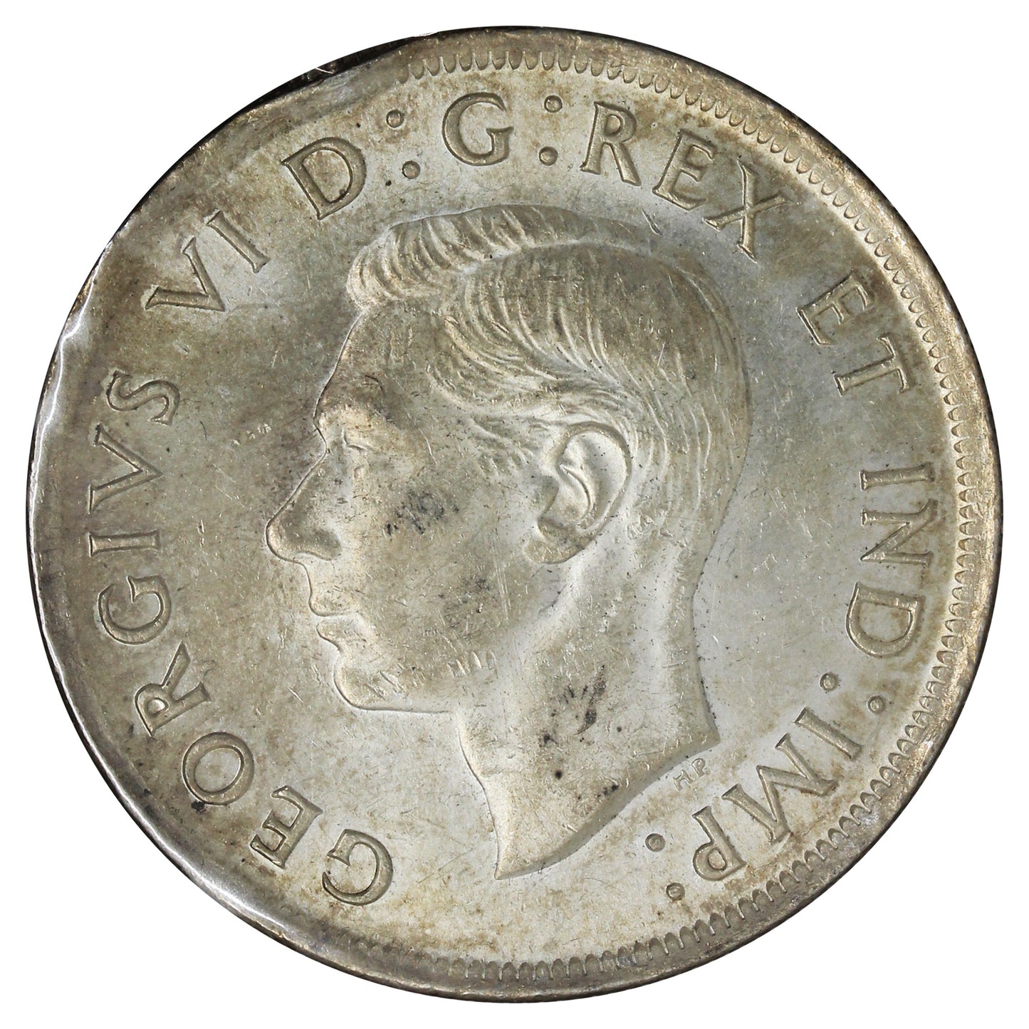 1939 Canada Dollar AU-UNC (AU55) Scratched, Cleaned or Impaired