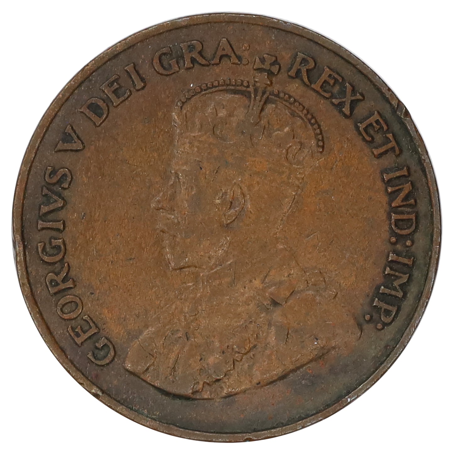 1922 Canada 1-cent VF-EF (VF30) Scratched, Cleaned or Impaired