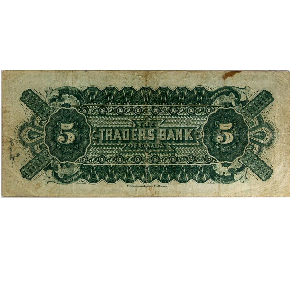 720-14-02a 1897 Traders Bank of Canada $5 Various-Warren, PMG Certified VF-20 (Stain)