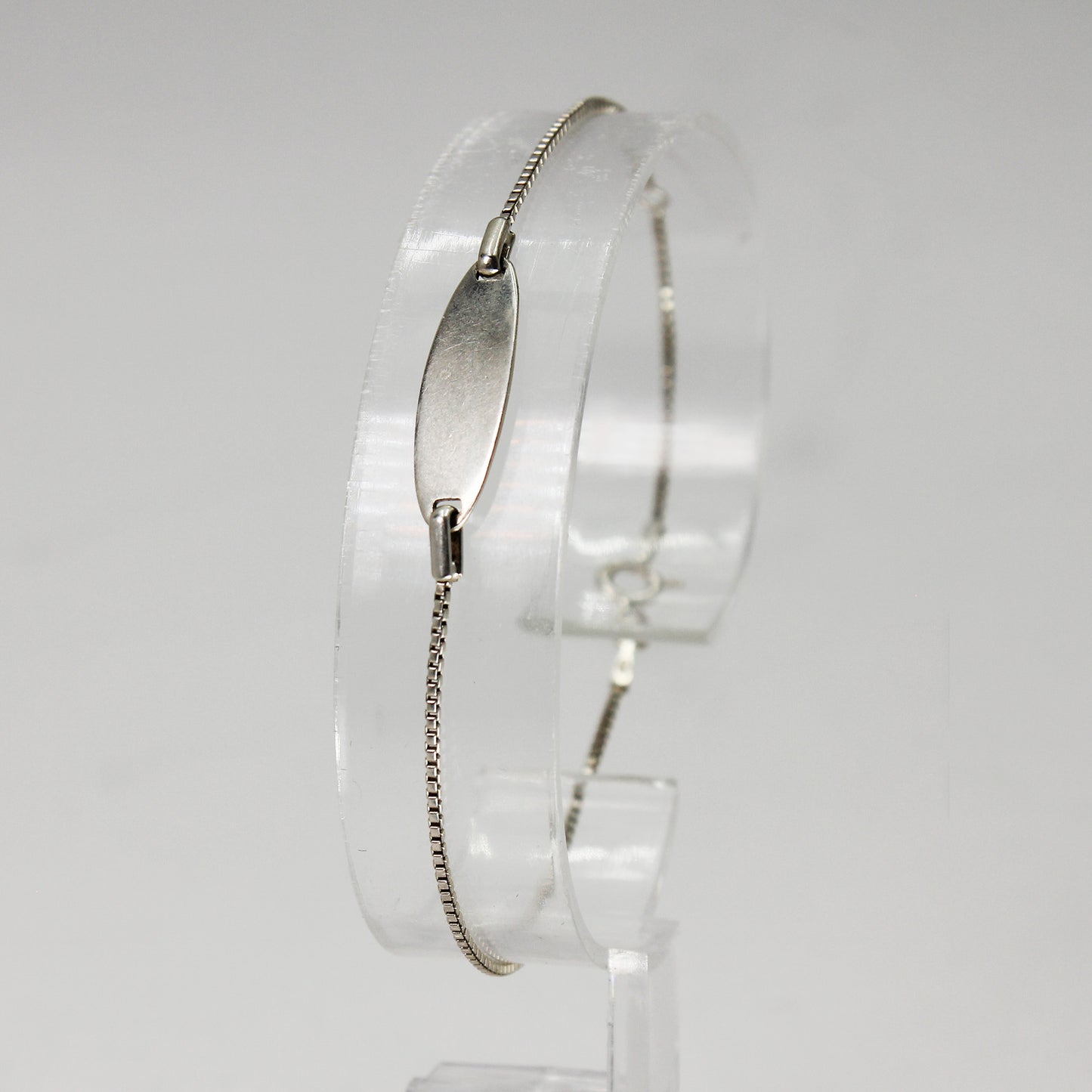 Sterling Silver Engravable Plate Bracelet - 7 1/2"