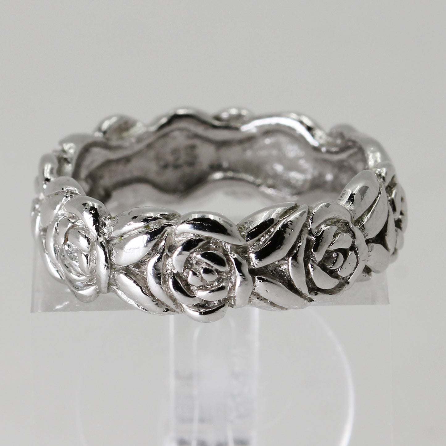 Lady's Sterling Silver Rose Ring - Size 5 1/2"