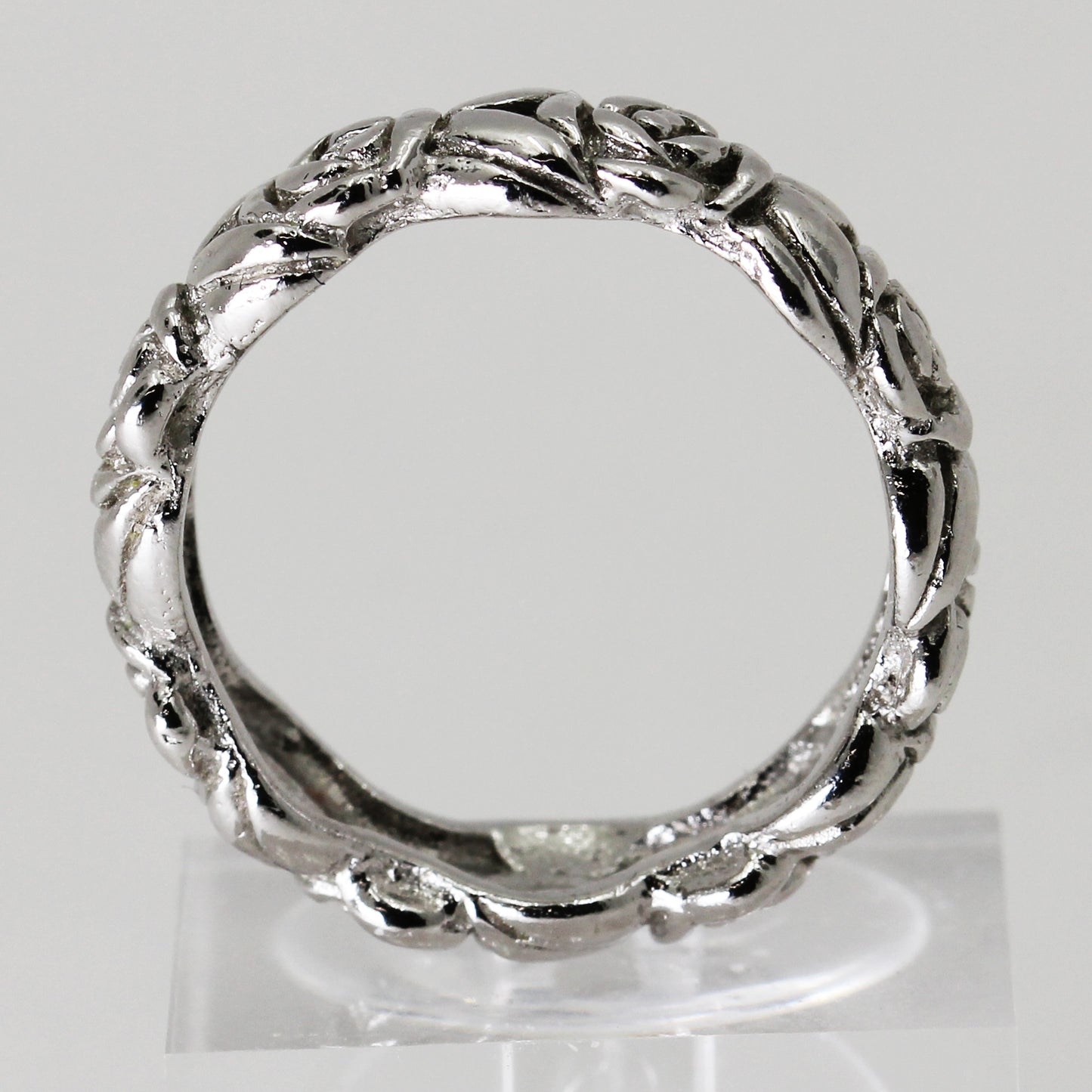 Lady's Sterling Silver Rose Ring - Size 5 1/2"