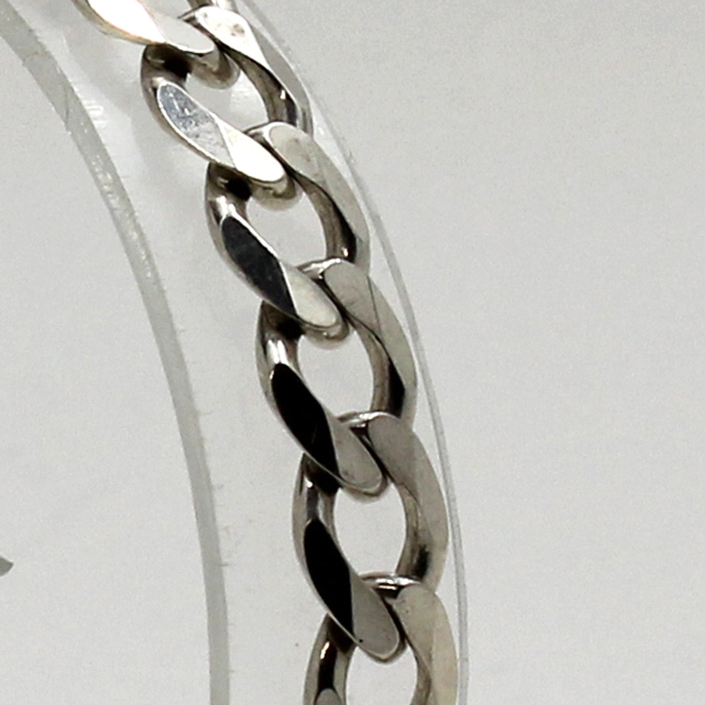 Sterling Silver Curb Link Bracelet - 8"