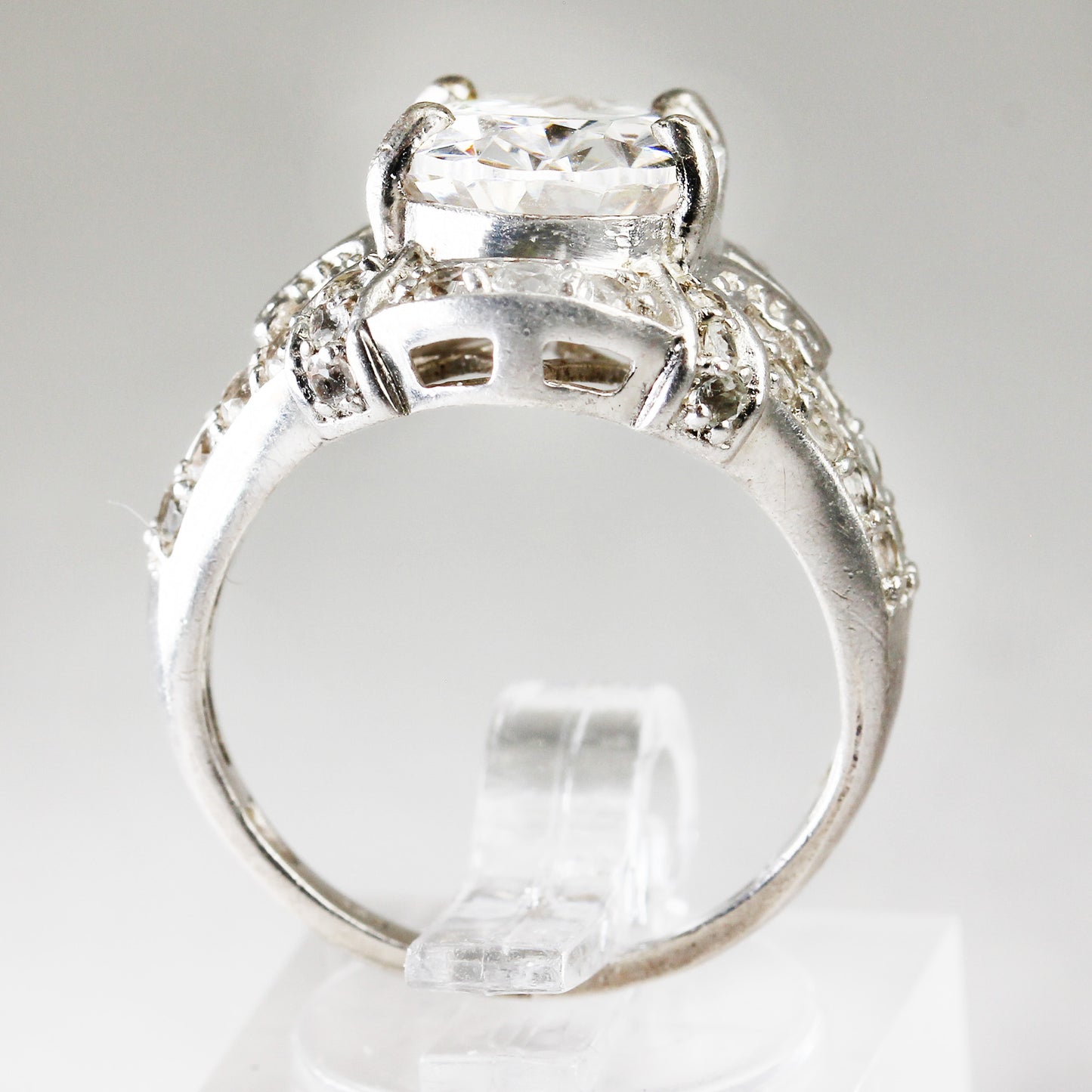 Lady's Sterling Silver Vintage- Style Statement Ring - Size 7