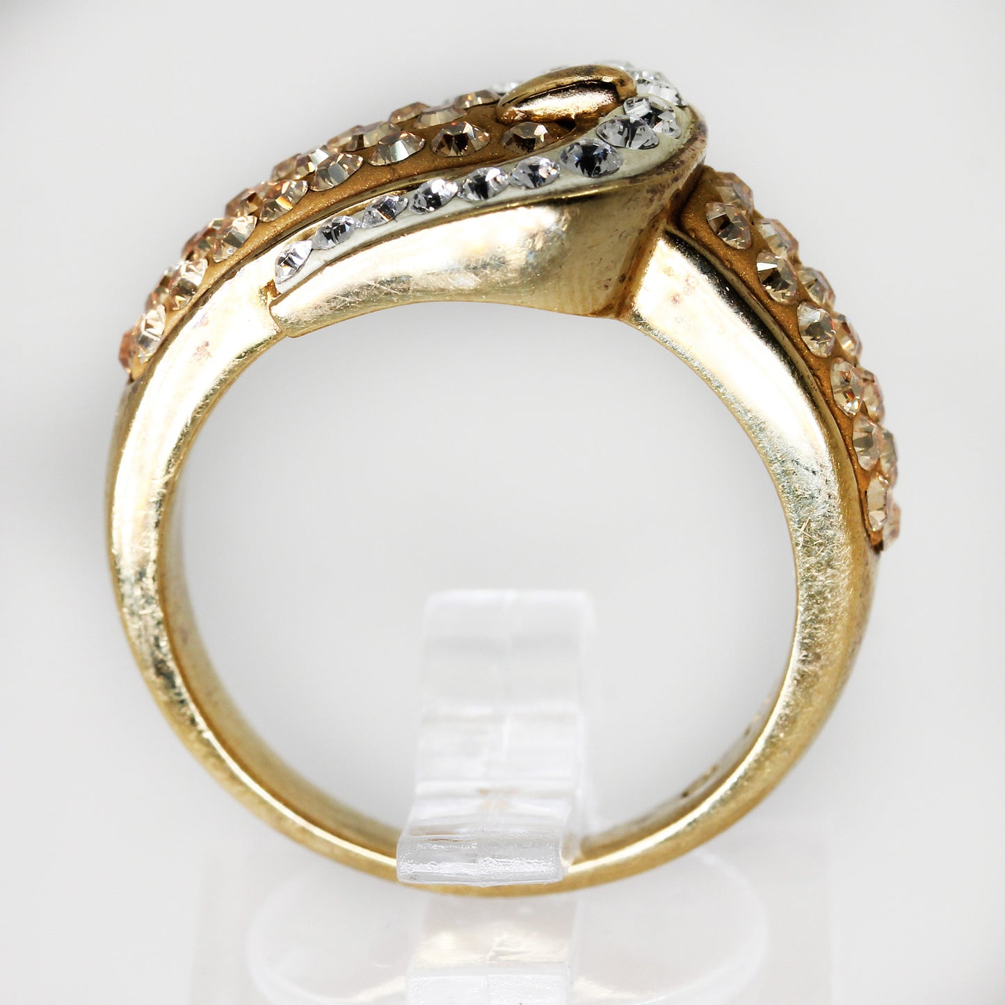 Lady's Sterling Silver Gold-Plated Buckle Ring - Size 8