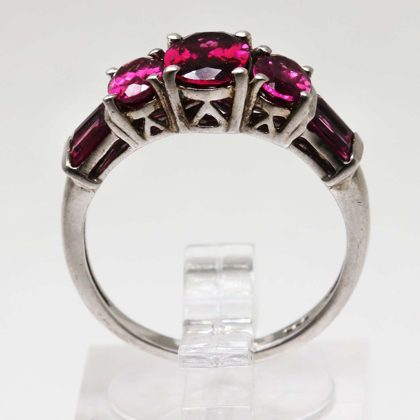 Lady's Sterling Silver Rhodolite Ring - Size 7