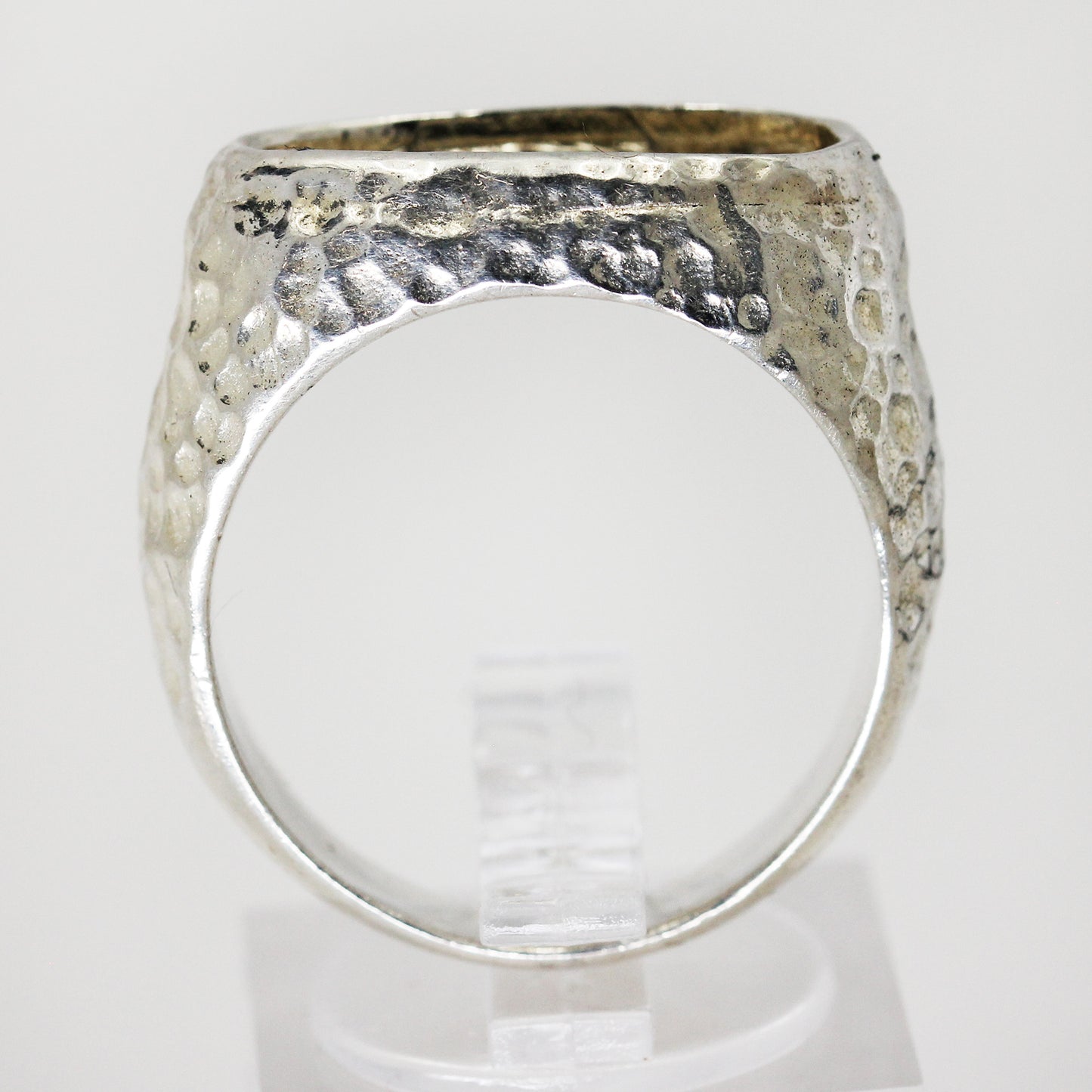 Sterling Silver Openwork Signet Ring - Size 9