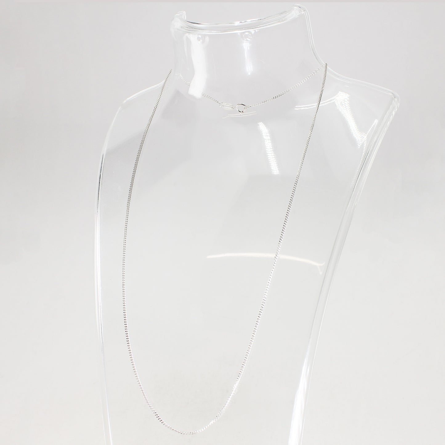 Sterling Silver Small Curb Link Necklace - 18"