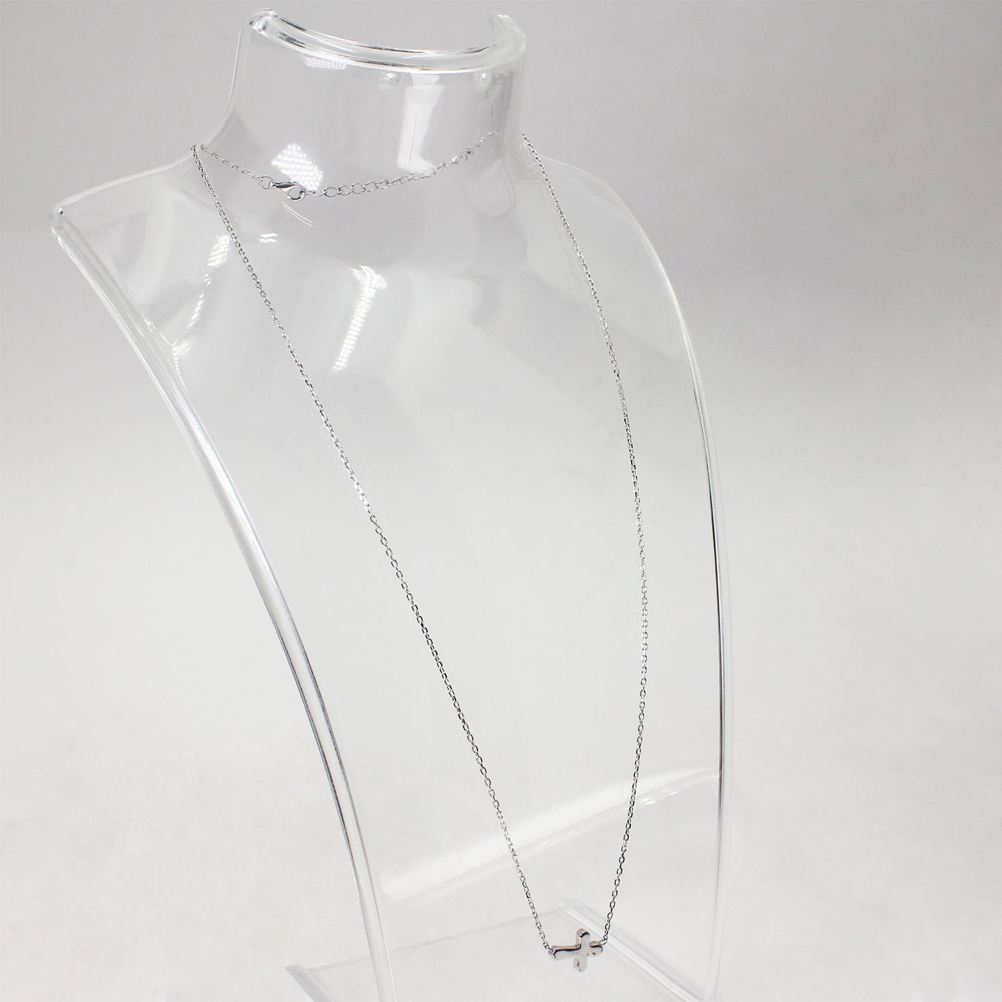 Sterling Silver Small Cross - 18"