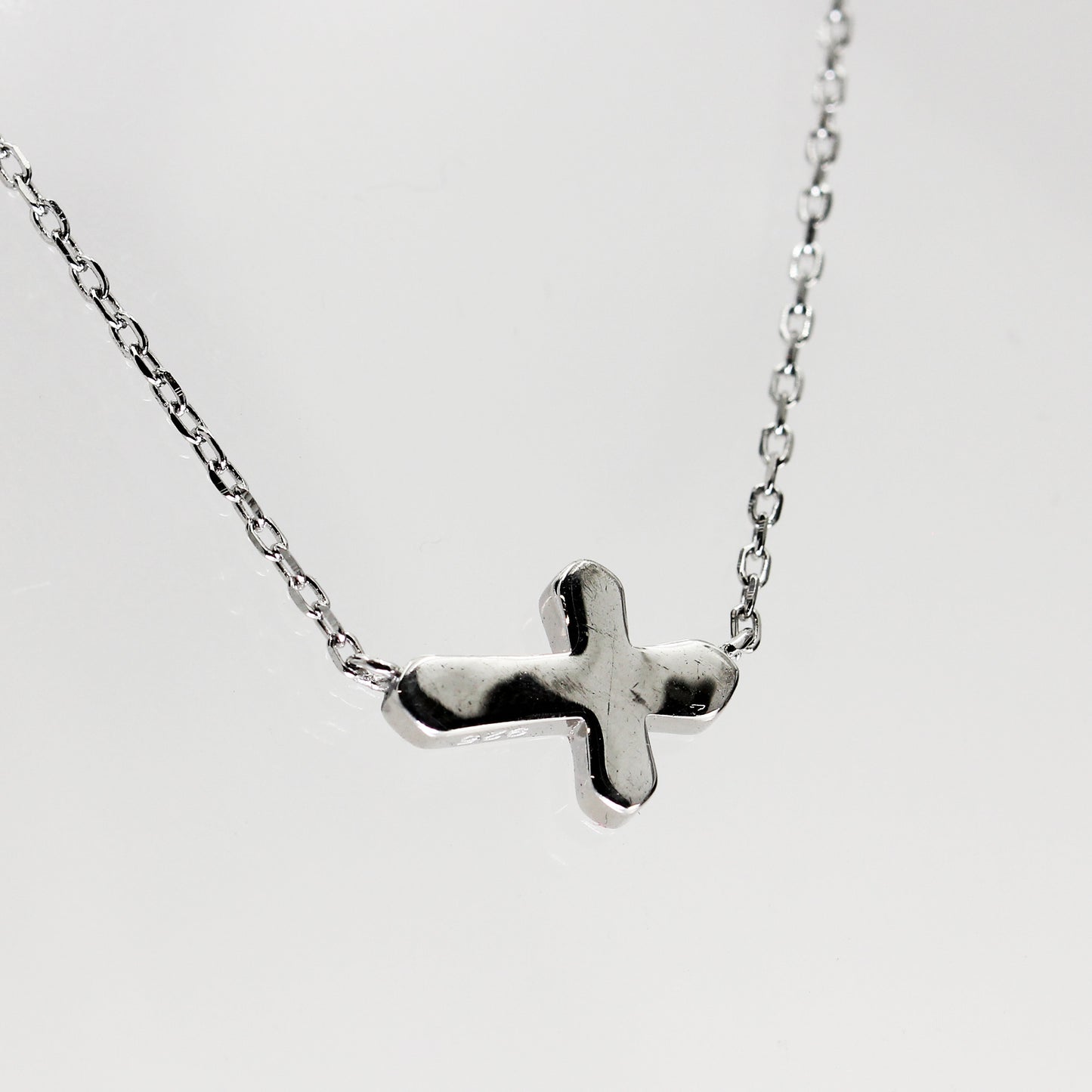 Sterling Silver Small Cross - 18"