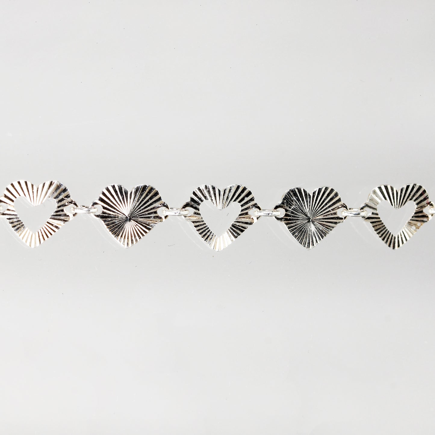 Sterling Silver Sunburst Heart Necklace - 18"