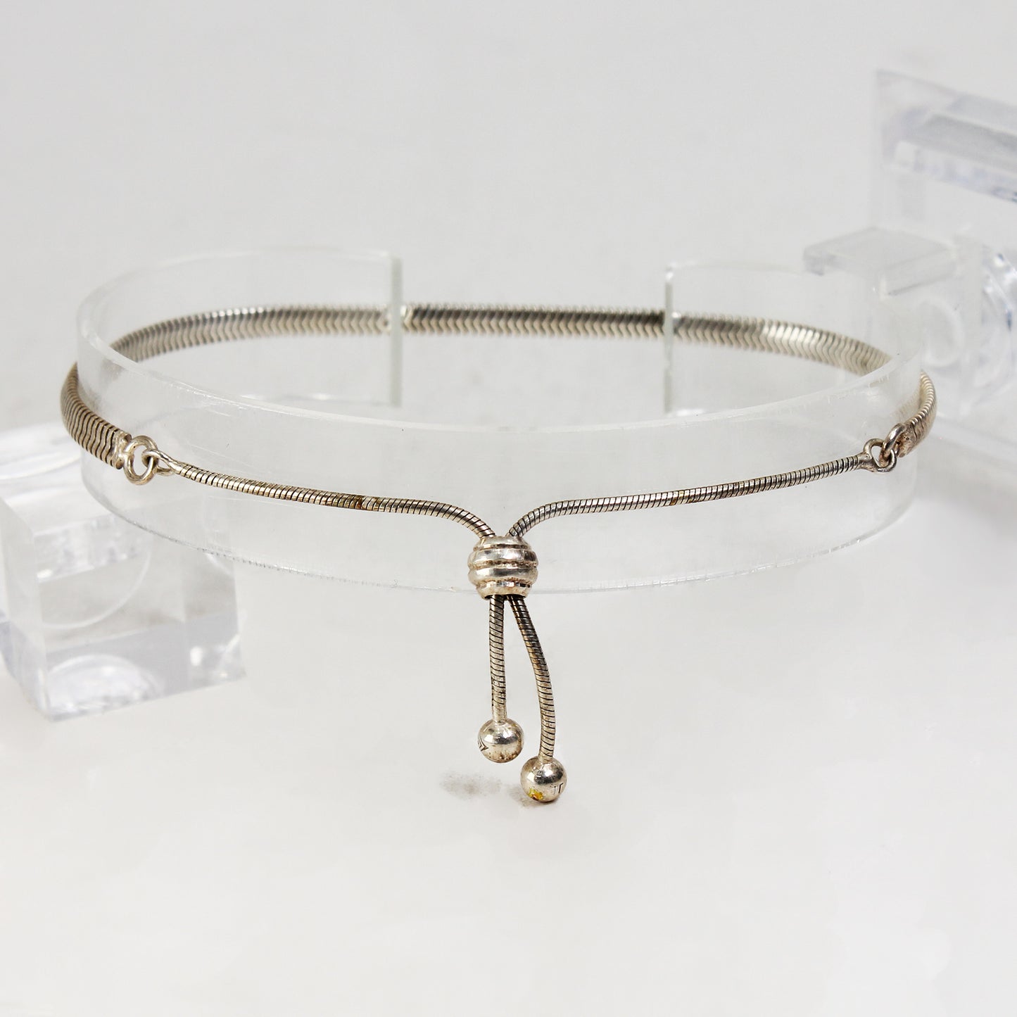 Sterling Silver Herringbone Adjustable Bracelet
