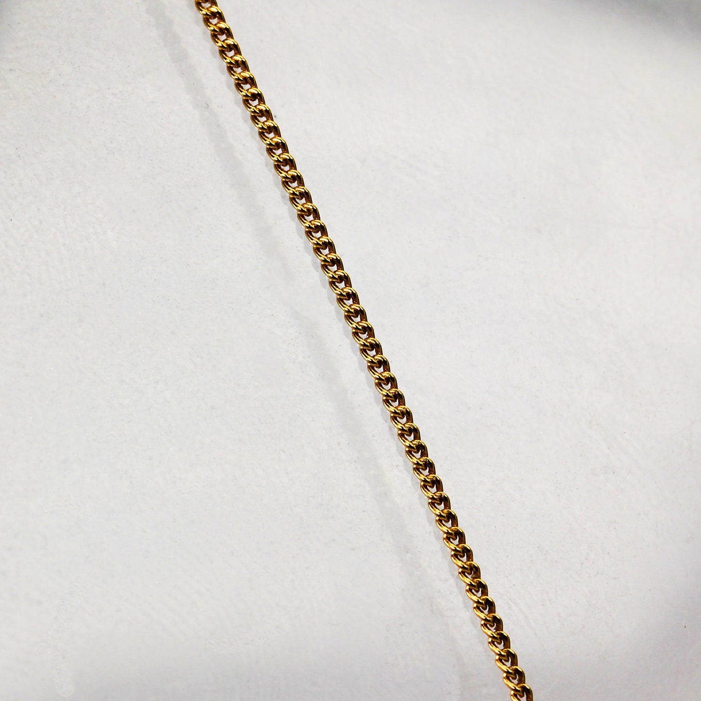 Sterling Silver Gold-Plated Curb Link Necklace - 18"