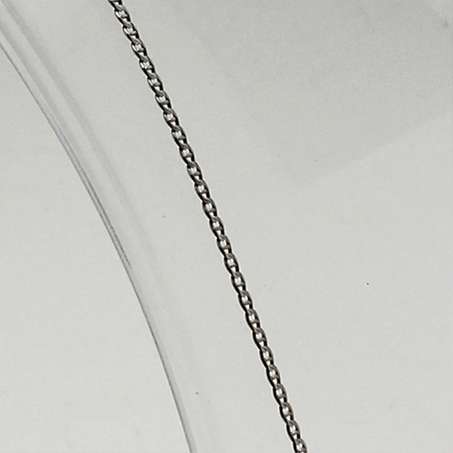 Silver Silver Flat Anchor Link Necklace - 20"