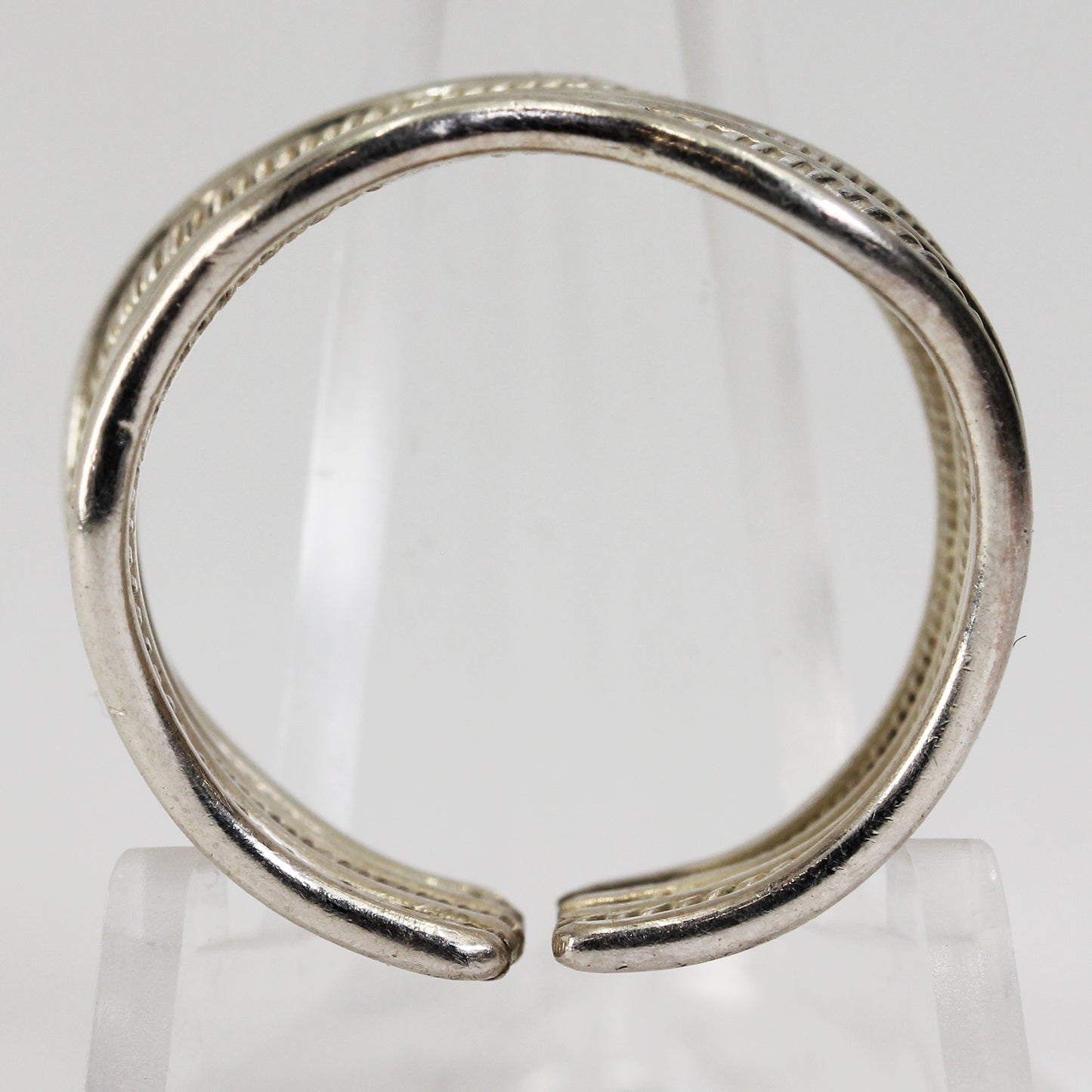 Sterling Silver Wire Wave Adjustable Ring