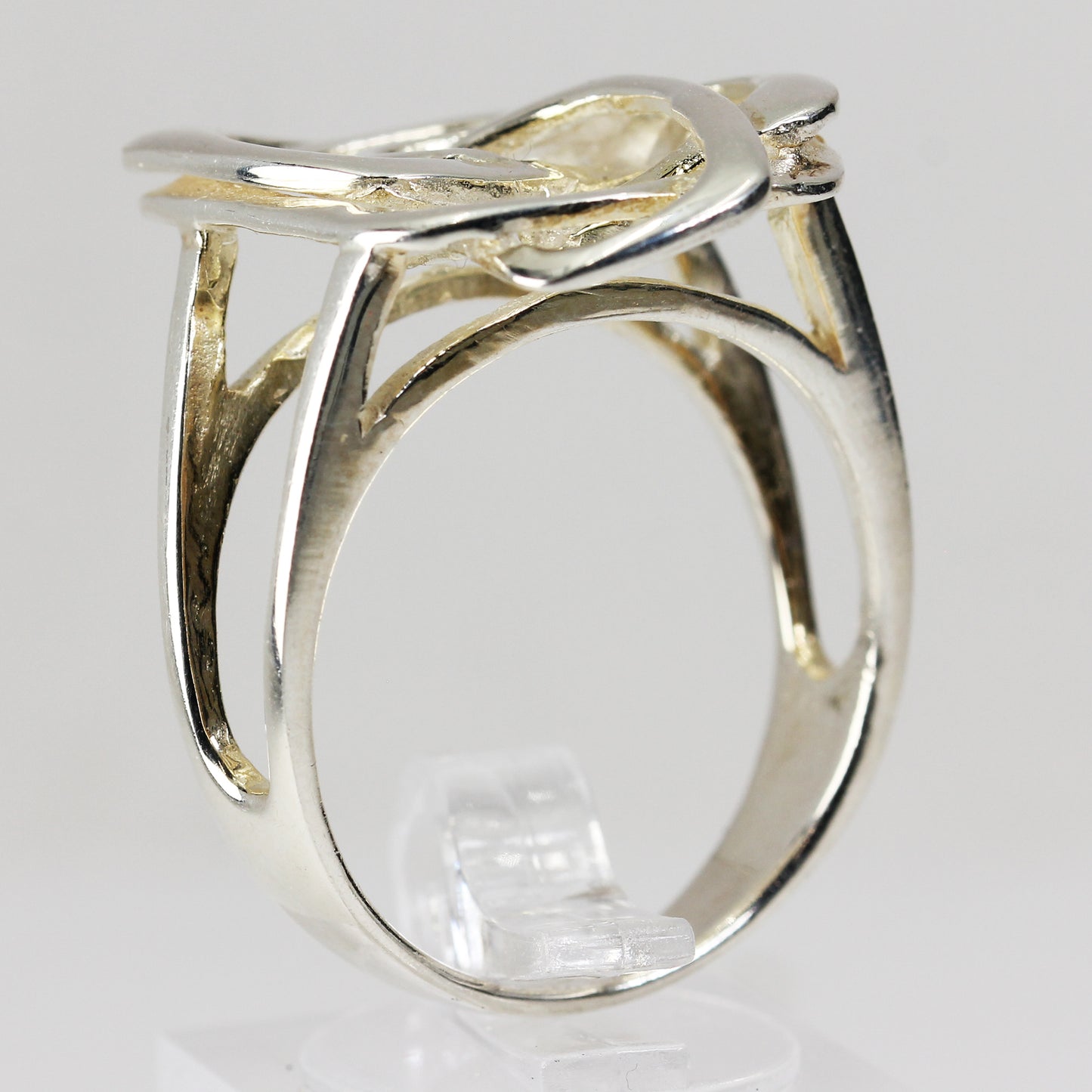 Sterling Silver Sculptural Art Ring - Size 11