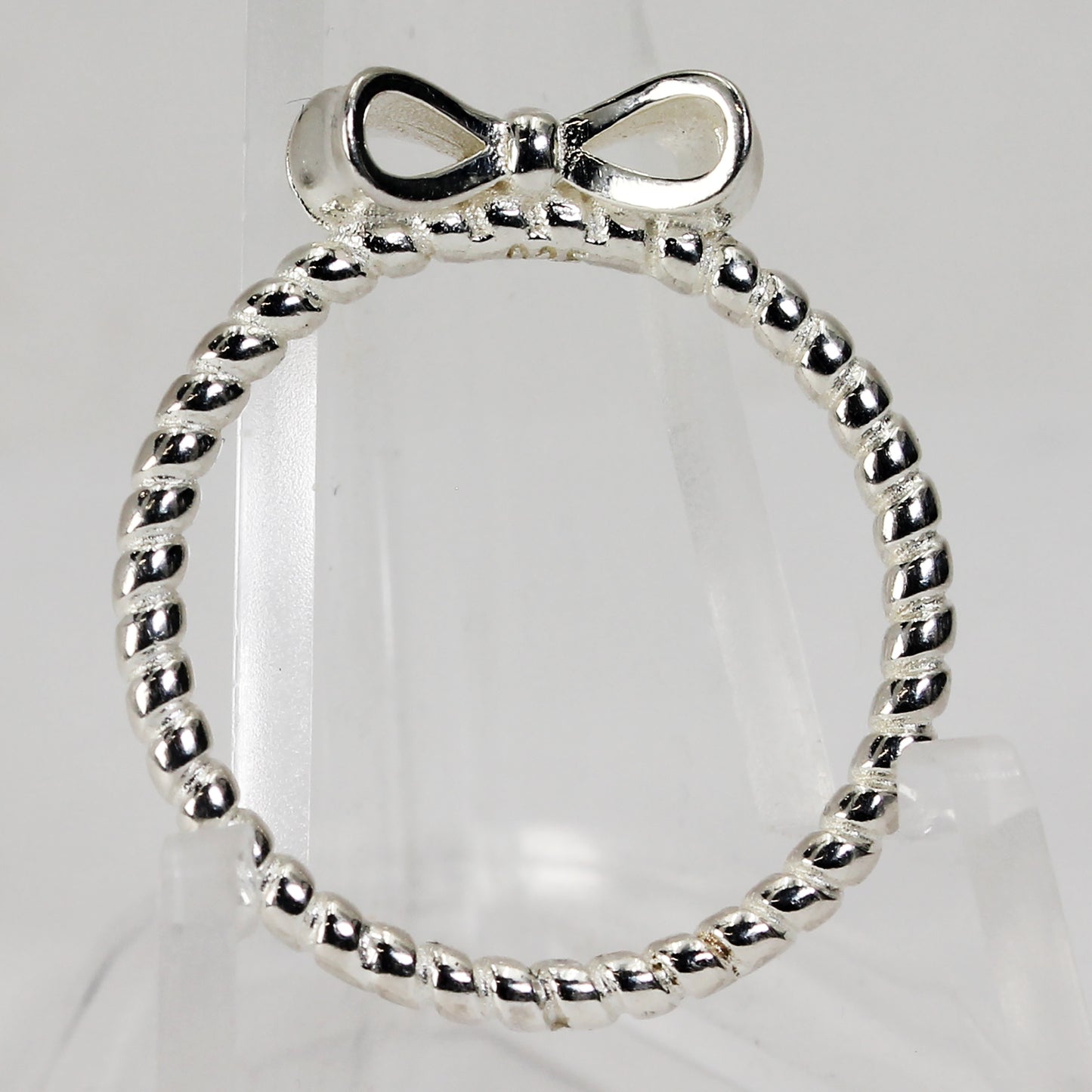 Sterling Silver Bow Ring - Size 8