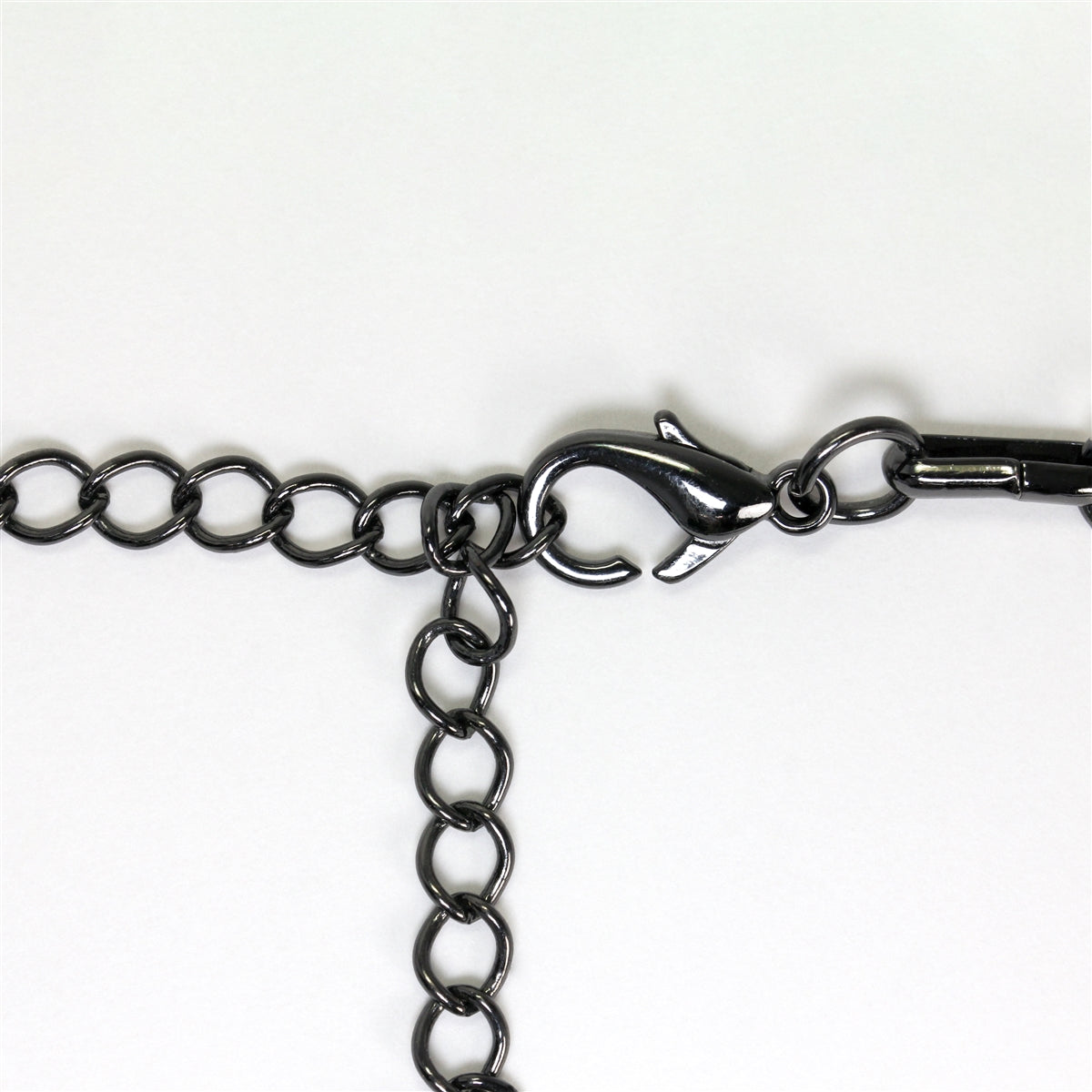 Black & Gold Tone Bib Necklace - 19"