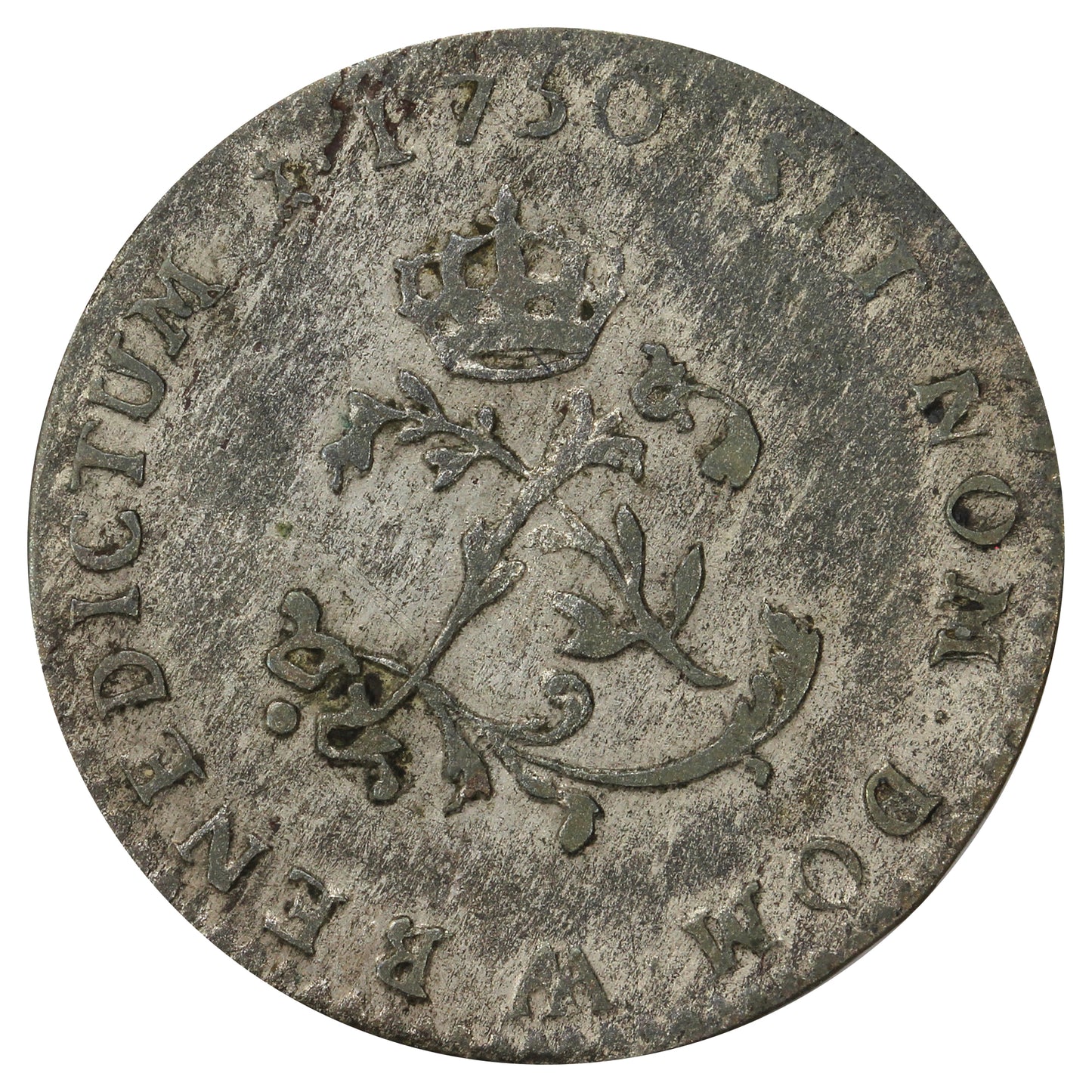 France 1750 AA Louis XV Double Sol Sous Marque, Metz Mint, Strong VF (VF20)
