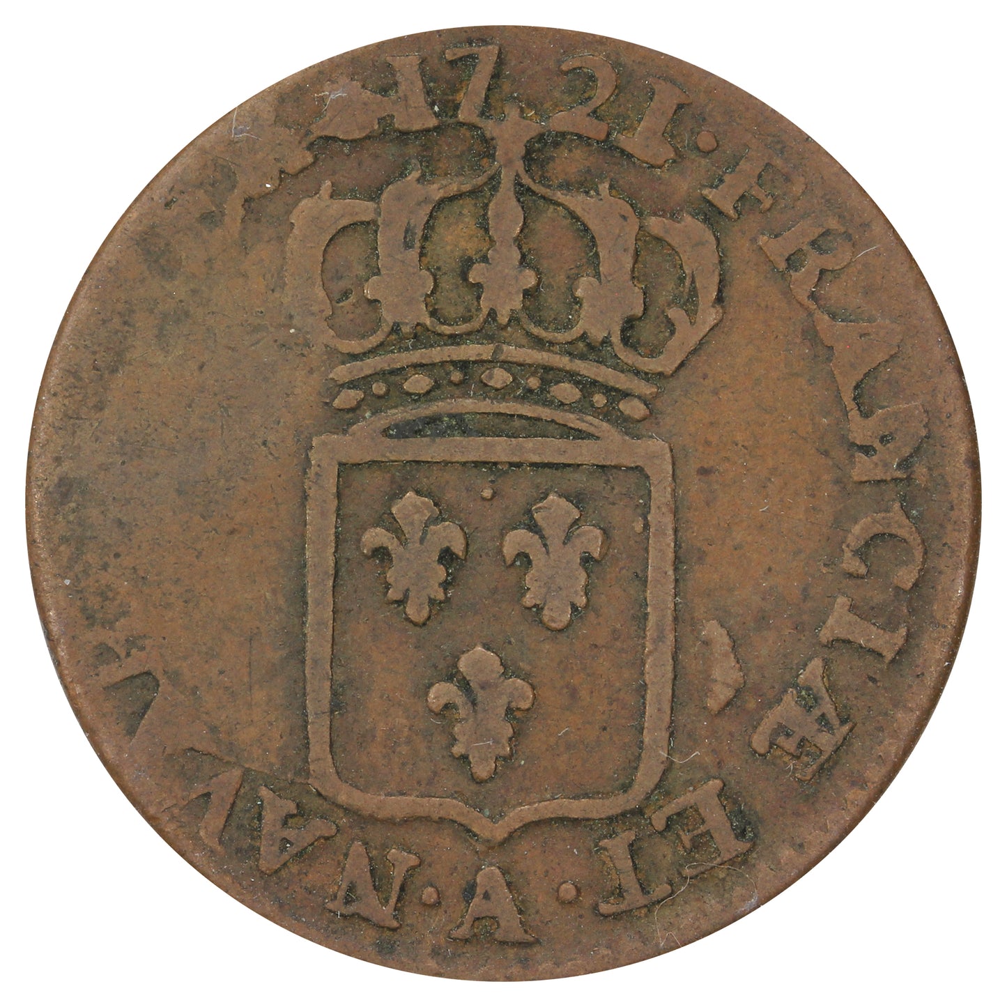 France & Colonies 1721 A Louis XV Demi Sol