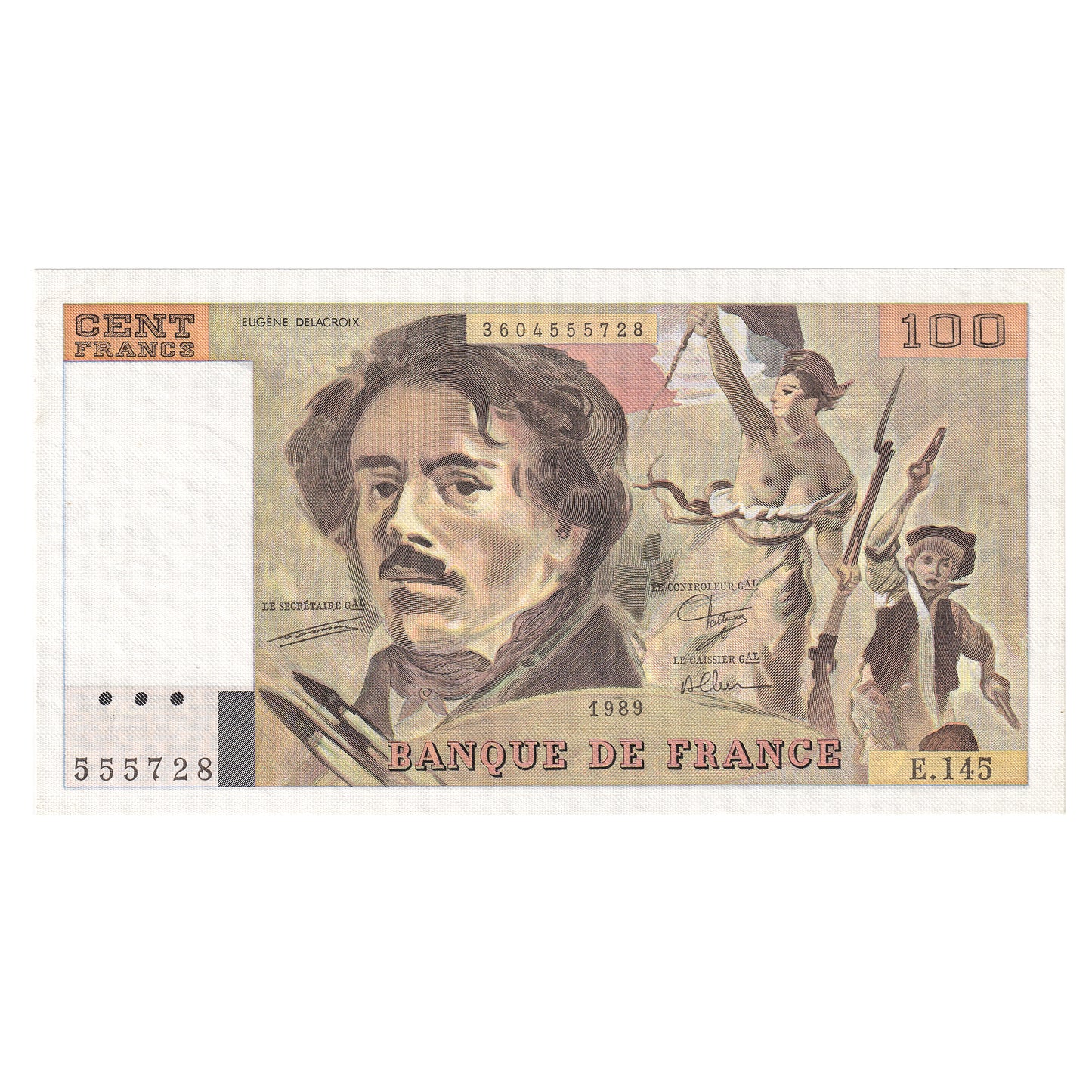 France 1989 100 Franc Note, Pick #154