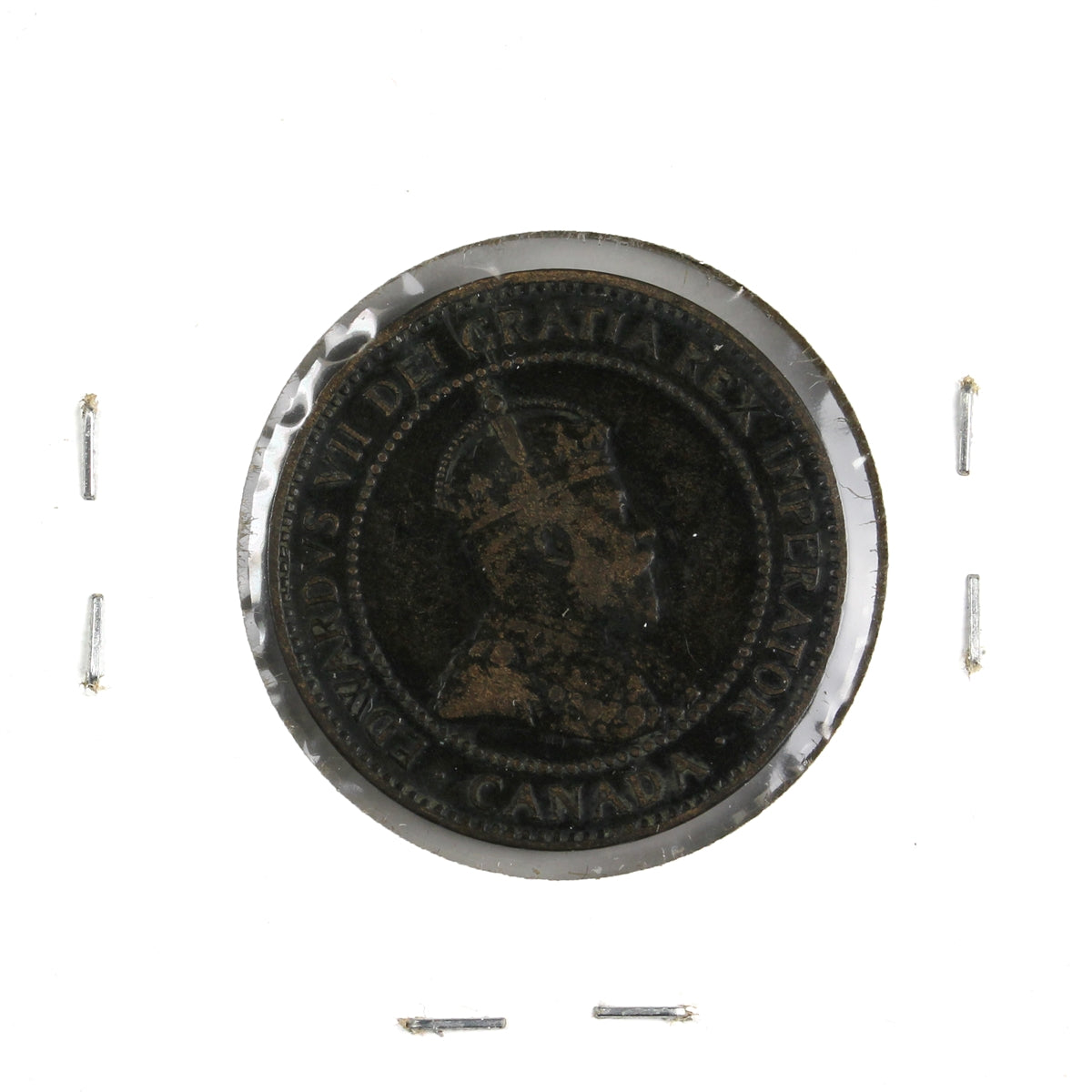 1907H Canada 1-cent F-VF (F15) Corrosion, cleaned, or impaired