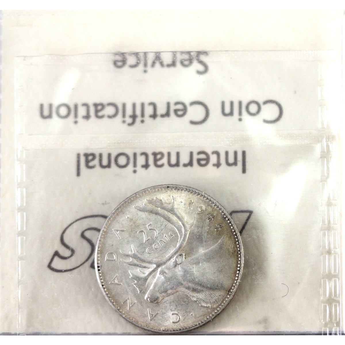 1944 Canada 25-cents ICCS Certified MS60
