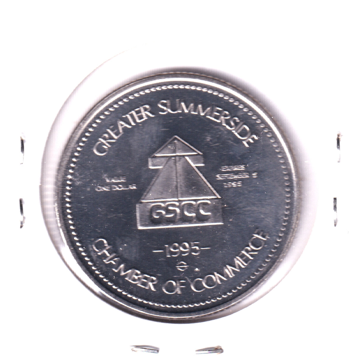 1995 Summerside, PEI, Trade Dollar Token: Year of Municipal Incorporation
