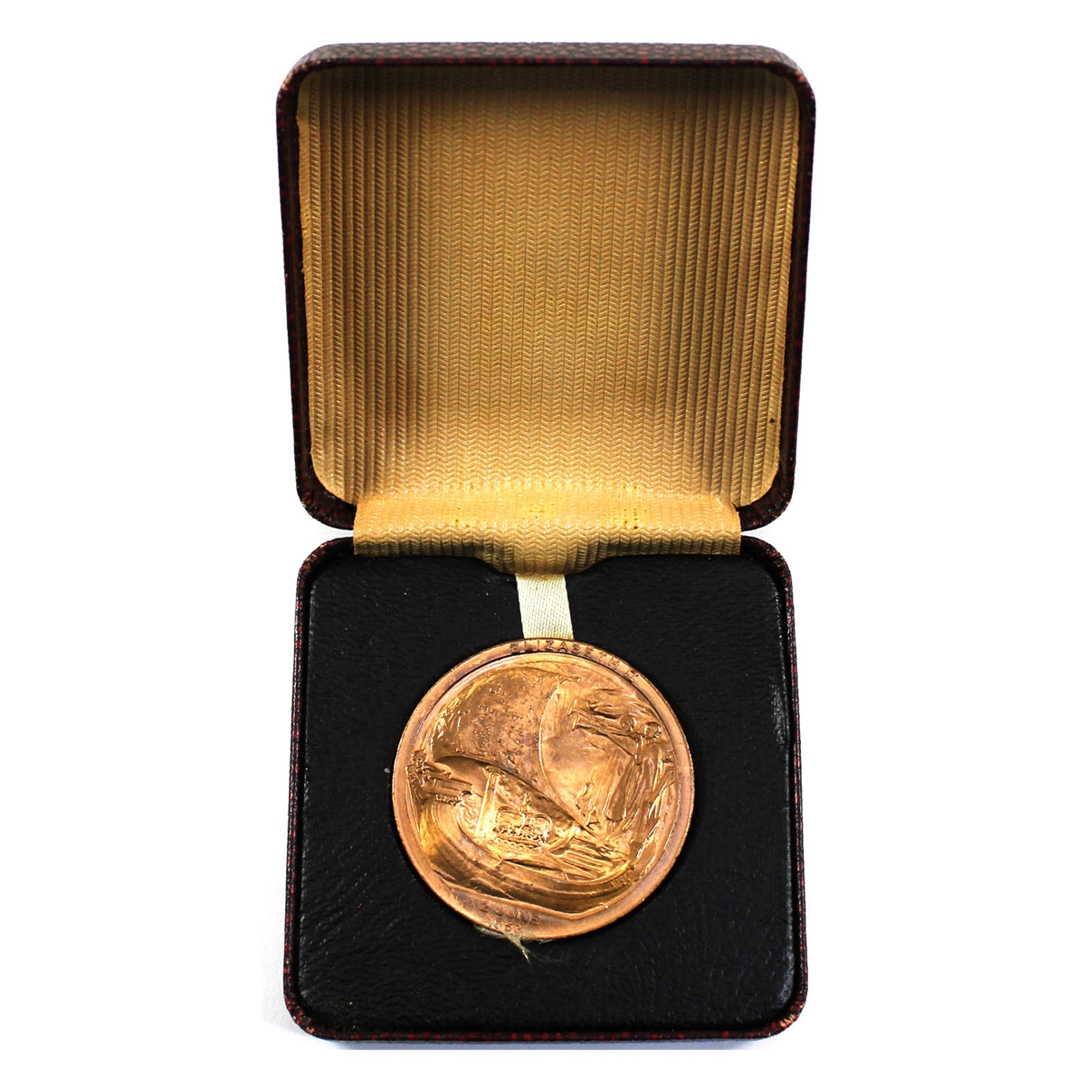 1953 Queen Elizabeth II Coronation Medallion in Case