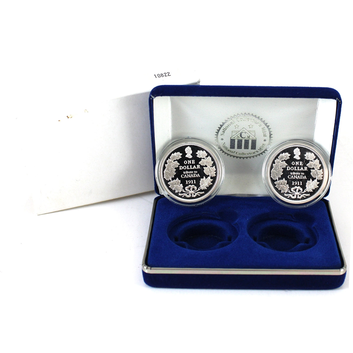 Pair of Cook Islands 2006 $1 Tribute to Canada's 1911 Dollar, 2Pcs in Case (1xSilver)