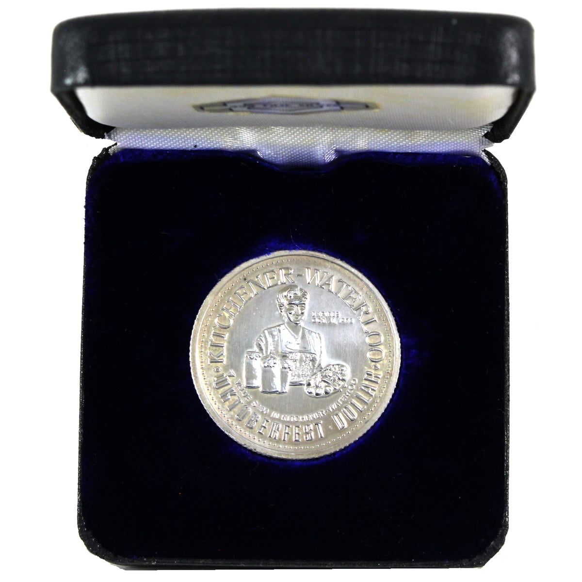 1973 Kitchener-Waterloo Oktoberfest .999 Silver Medallion in Case (No Tax) Impaired