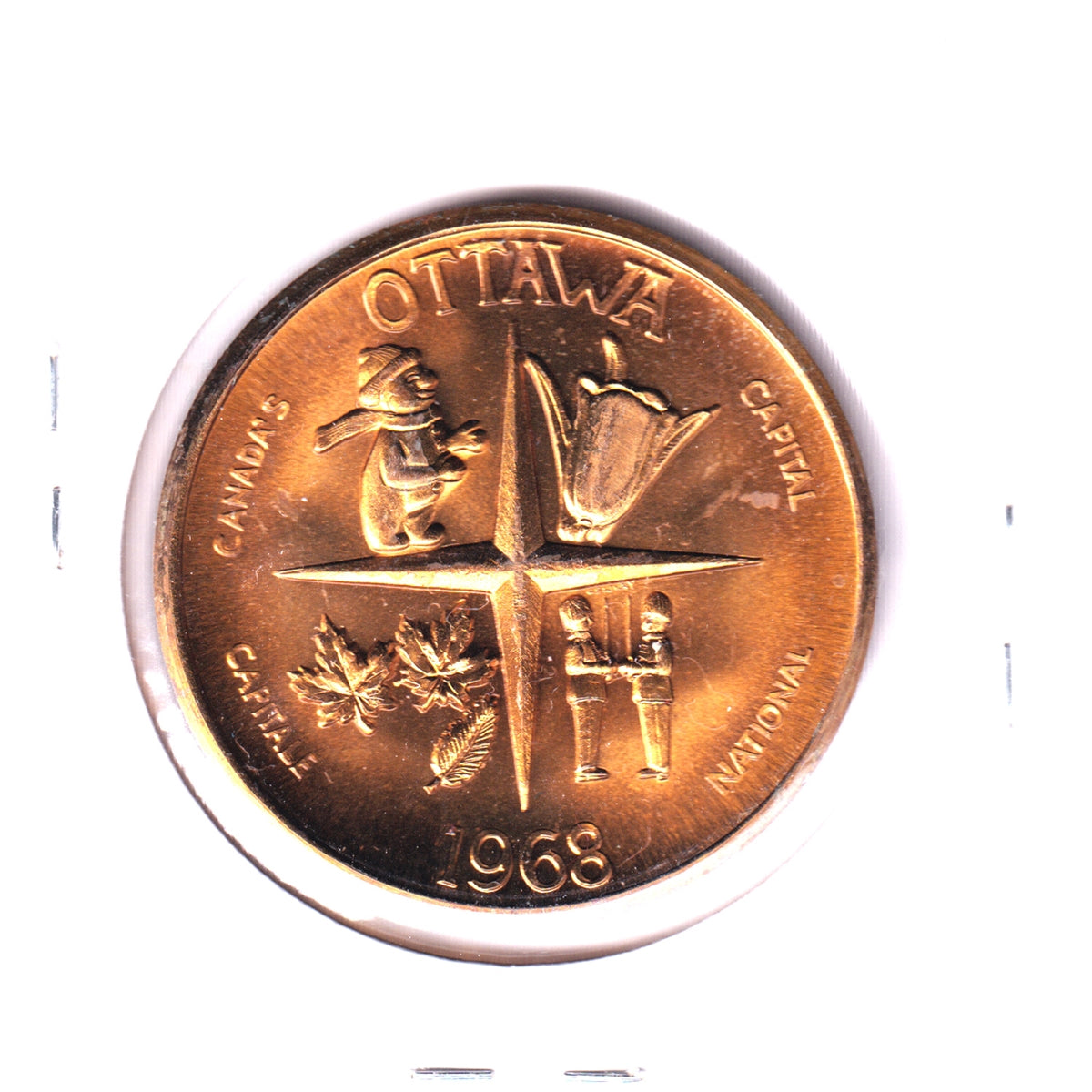 1968 Ottawa Souvenir Dollar Trade Token: Four Seasons of Attractions (Spot)